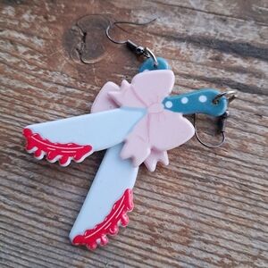 Coquette Yandere Girlcore Knife Earrings